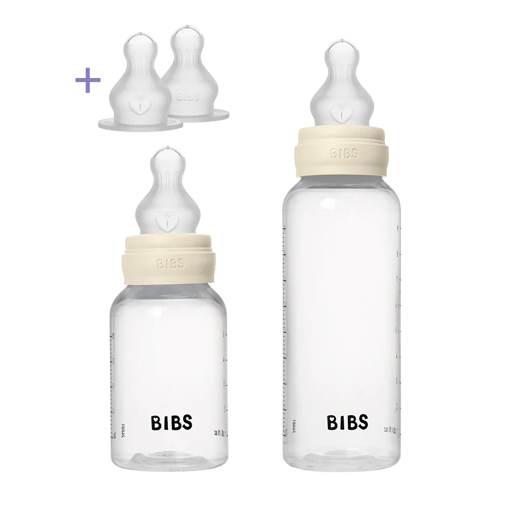 BIBS Baby PP Bottle İkili Silikon Uç Biberon Seti Ivory 150 ml / 270 ml